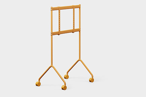 Pedestal Moon Light TV stand with wheels - Apricot