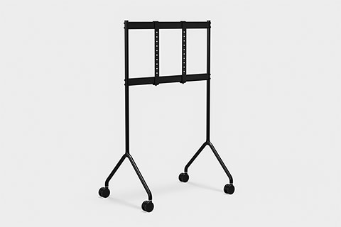 Pedestal Moon Light TV stand with wheels - Charcoal