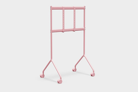 Pedestal Moon Light TV stand with wheels - Bubble Gum