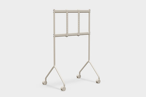 Pedestal Moon Light TV stand with wheels - Oat