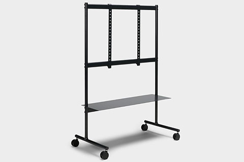 Pedestal Rover TV Stand With Wheels - Charcoal