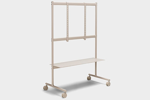 Pedestal Rover TV Stand With Wheels - Oat