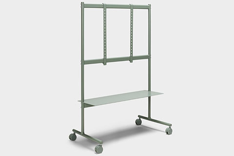 Pedestal Rover TV Stand With Wheels - Mossy Green