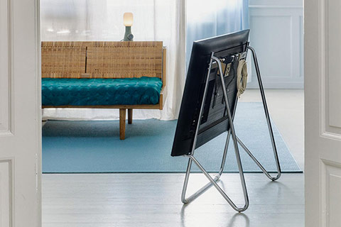 Pedestal Bloom TV Stand - Lifestyle
