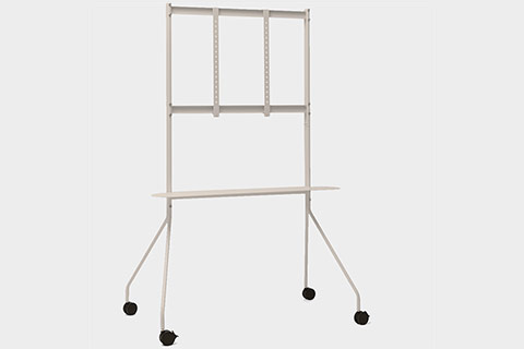 Pedestal Moon Pro TV Stand With Wheels - Oat
