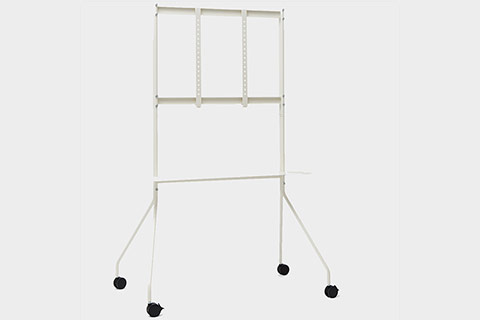 Pedestal Moon Pro TV Stand With Wheels - Pearl