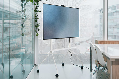 Moon Pro TV Stand With Wheels - Lifestyle