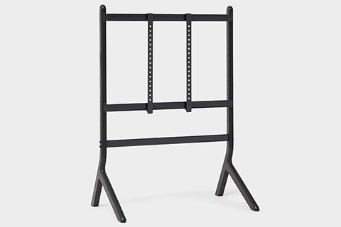 Pedestal Hopper TV Stand - Black Oak