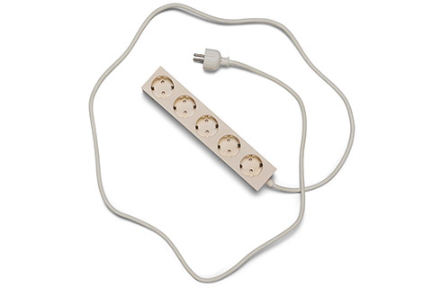Pedestal Power Beam Magnetic 5-Outlet Power Strip Without Earth - Pearl