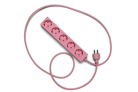 Pedestal Power Beam Magnetic 5-Outlet Power Strip Without Earth - Bubble Gum