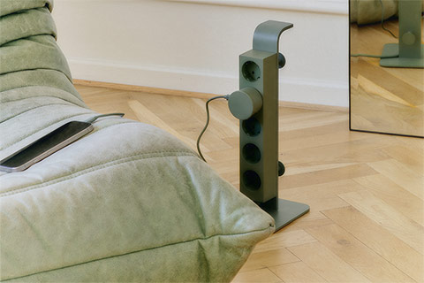 Pedestal Power Beam Magnetic 5-Outlet Power Strip Without Earth - Lifestyle