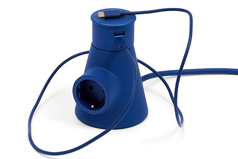 Pedestal Power Adapter USB-C & USB-A charger (18W PD) - Ultra Marine