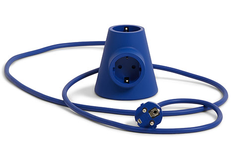 Pedestal Power Base Magnetic 2-Outlet Power Strip Without Earth | 1,8 meters (Schucko) - Pearl