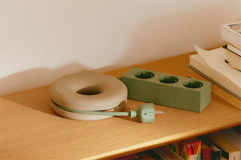 Pedestal Cable Bagel Cable holder for  stands - Lifestyle