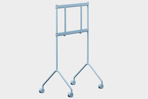 Pedestal Moon Light TV stand with wheels - Powder Blue