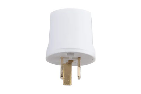 Lamp plug with earth | White (230V AC, 10A)