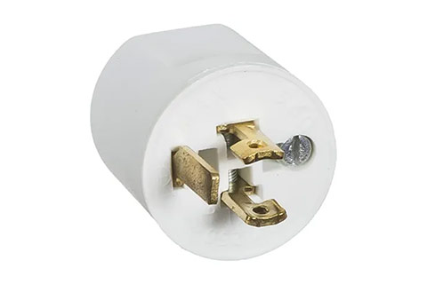TL Lamp plug with earth | White (230V AC, 10A)