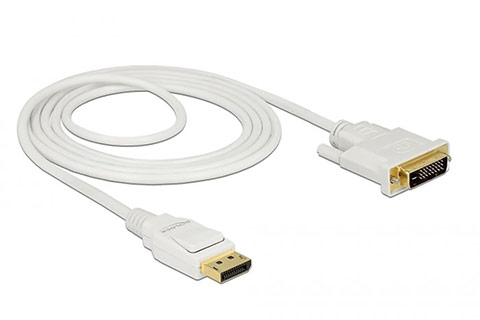 Displayport to DVI-D Dual-Link cable | White