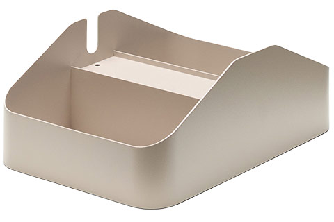 Pedestal Power Bar Tray Double. - Oat