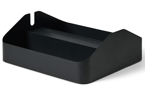 Pedestal Power Beam Tray Double - Charcoal