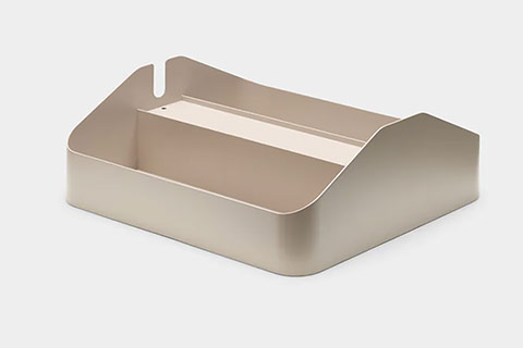 Pedestal Power Beam Tray Double - Oat