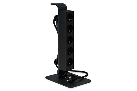 Pedestal Power Tower - Charcoal