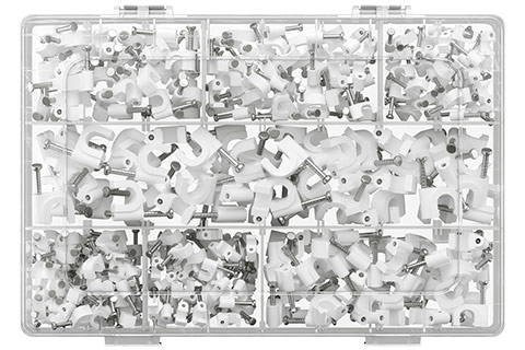 cable clamp, 700 pack | White