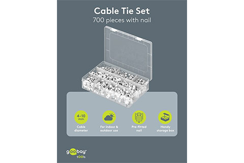 cable clamp, 700 pack | White - Lifestyle