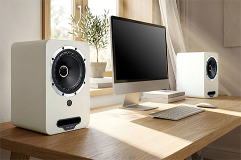 Fyne Audio Cubitt 5 compact speakers - Lifestyle
