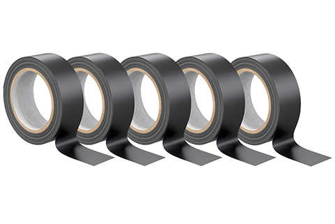 Insulation tape, 5 pcs | Black (19 mm x 10 m)