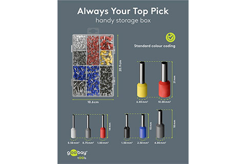 Wire end ferrule set, 1200 pcs - Lifestyle