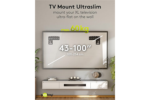 TV wall mount ultraslim FIXED (XL) (43–100) - Lifestyle