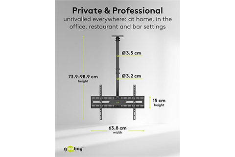 TV ceiling mount (XL) (37–86) - Lifestyle