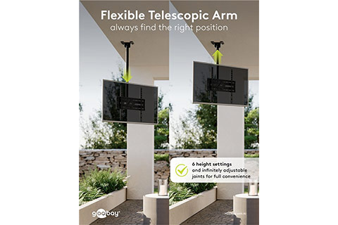 TV ceiling mount (XL) (37–86) - Lifestyle