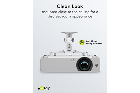 Projector Ceiling Mount (M) | White - Lifestyle