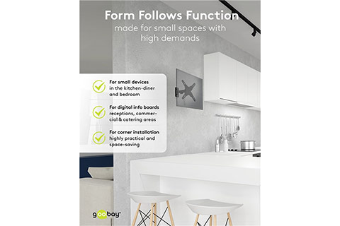 Fullmotion (S) Dual-arm TV wall mount (13–43