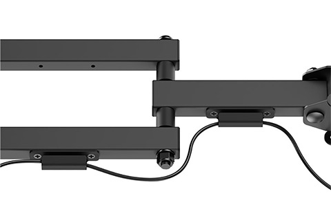 Fullmotion (S) Dual-arm TV wall mount (13–43