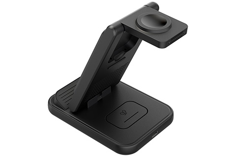 3-in-1 Wireless Qi Charger (USB-C, 15W)