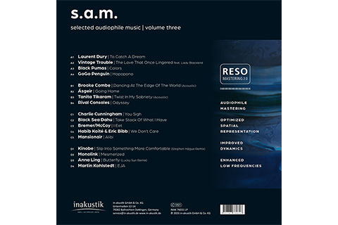 Inakustik LP: SAM - Selected Audiophile Music Vol.3 | Virgin Vinyl (2x 180g vinyl LP) - Back