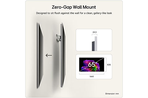LG C6 OLED evo 4K Smart TV with wall bracket - Lifestyle