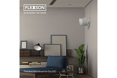 Flexson Premium wall mount for Sonos Era 300 - White - Lifestyle