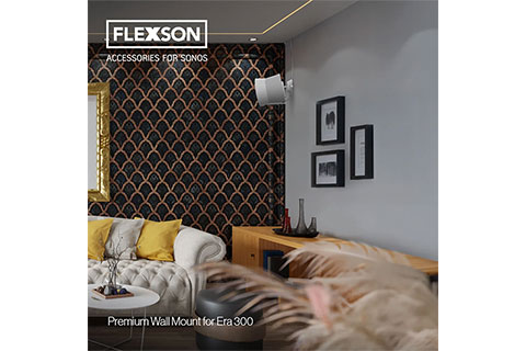 Flexson Premium wall mount for Sonos Era 300 - White - Lifestyle