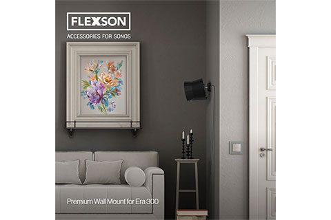 Flexson Premium wall mount for Sonos Era 300 - Black - Lifestyle