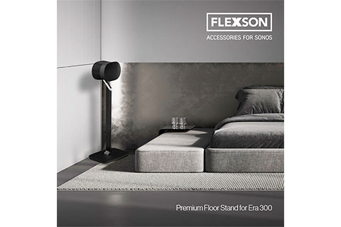 Flexson Premium floor stand for Sonos Era 300 - Black - Lifestyle