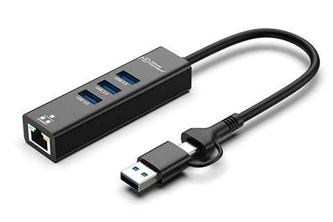 USB-A/C Hub med gigabit netværk