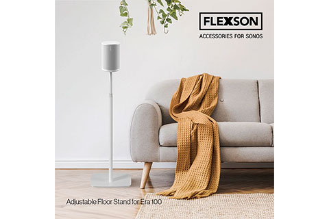 Flexson Adjustable floor stand for Sonos ERA 100/SL - White - Lifestyle