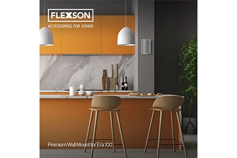 Flexson Premium wall mount for Sonos Era 100 - White - Lifestyle