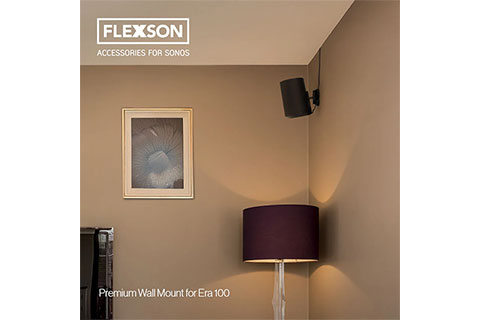Flexson Premium wall mount for Sonos Era 100 - Black - Lifestyle