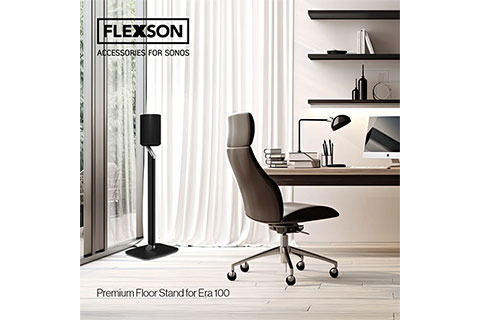 Flexson Premium Floor Stand for Sonos Era 100/SL - Black - Lifestyle