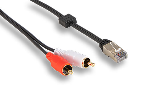Adapter Cable RJ45 to stereo RCA | Black